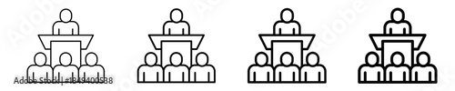 Facilitator Icon Set Different Style Collection