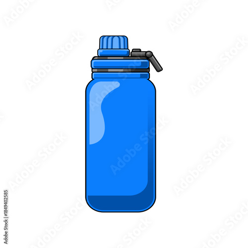 blue plastic bottle isolated