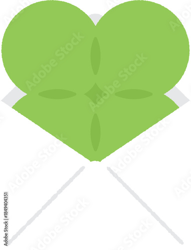 클로버,네잎클로버,클로버 카드,엽서,쿠폰,행운 엽서,봉투,봉투모양,티켓봉투,envelope icon, love letter, envelope, message icon, mail icon, greeting card