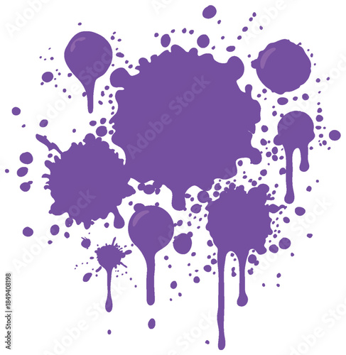 Vibrant Purple Paint Splatter Design