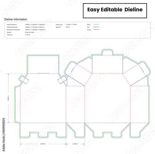 tuck end boxes trapezoid dieline template box dieline die lines packaging custom dieline  box cardboard box dieline pizza box dieline printable product packaging layout,
