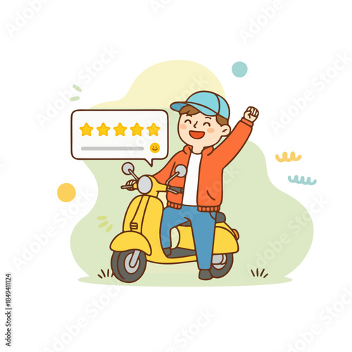 Modern Online Delivery and E-commerce Illustration Set