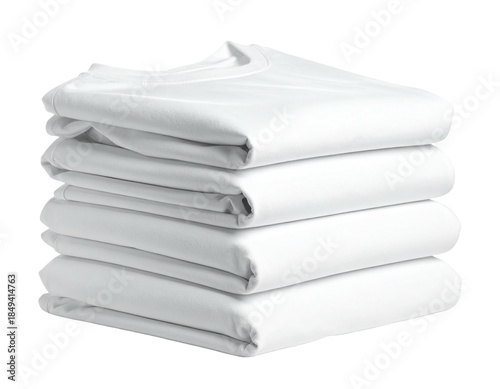 Wallpaper Mural Stack of neatly folded white t-shirts, ready for use Torontodigital.ca