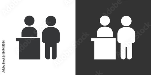 Receptionist Service icon. Solid glyph series icon