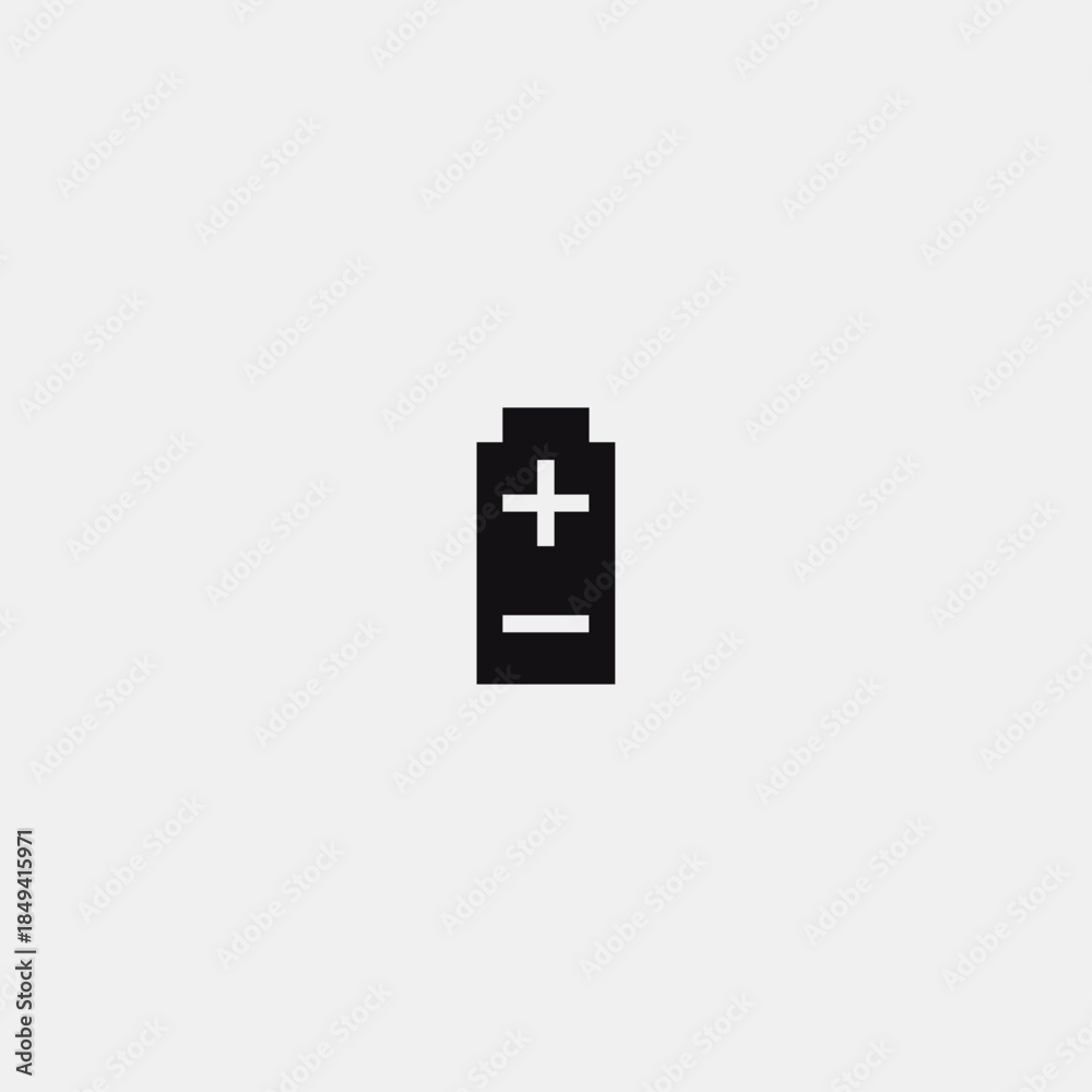 Obraz premium Battery icon flat vector design