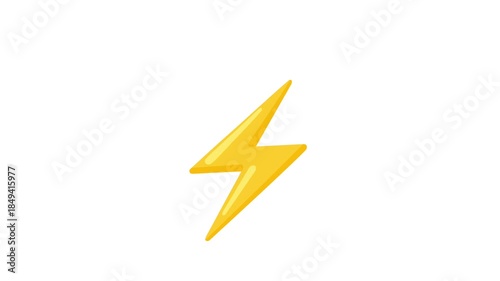 Yellow lightning bolt symbol on a white background.
