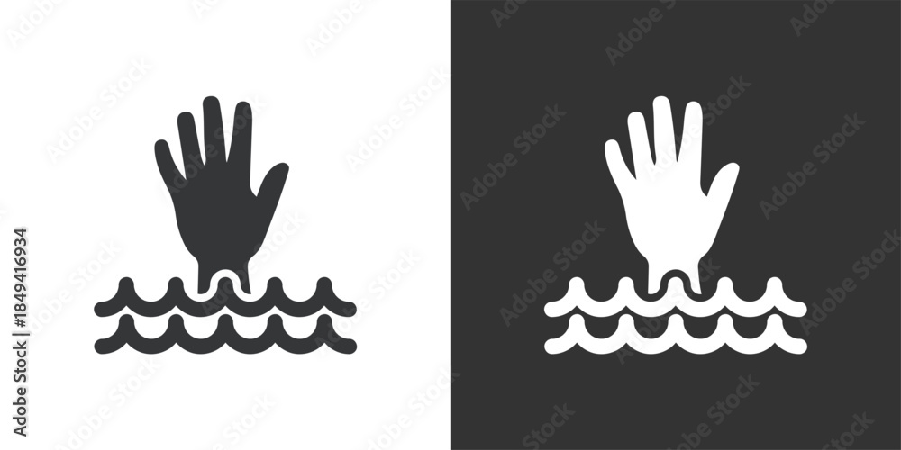 Fototapeta premium Emergency Rescue icon. Solid glyph series icon