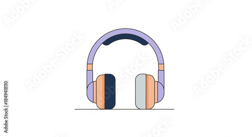 Vibrant headphones in modern design and color scheme