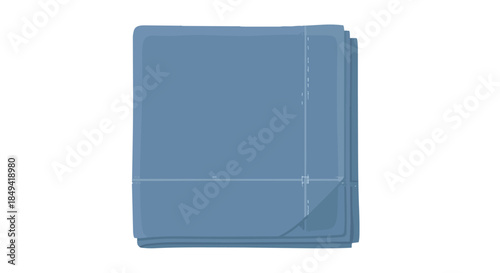 A meticulously arranged stack of pristine blue linen representing comfort and organized living with a clean modern aesthetic perfect for home decor