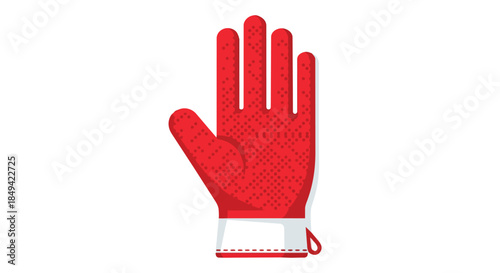 A brightly illustrated red kitchen glove offering essential heat protection for handling hot cookware a reliable utensil for safe baking and cooking