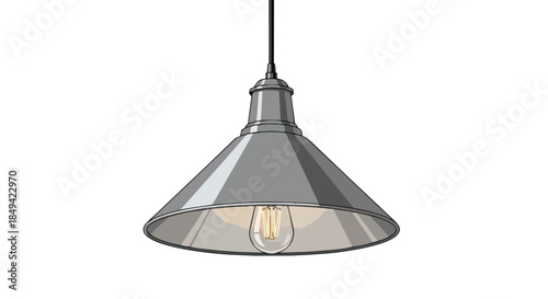 Modern industrial pendant light with vintage filament bulb design illuminating contemporary spaces