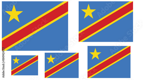 Quadro su tela Democratic Republic of the Congo Flag PNG – Transparent Background in All Sizes