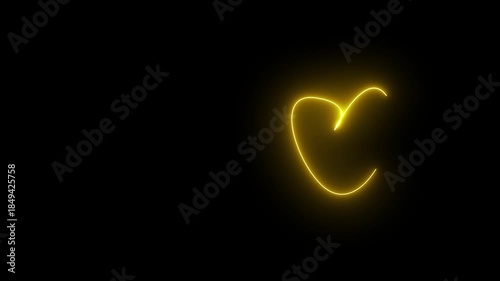 glowing neon sign heart