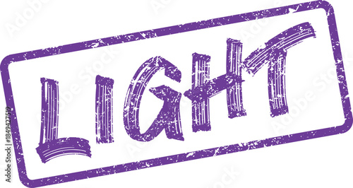 Vibrant Purple Light Stamp Representing Illumination, Clarity, and New Understandings on a Bright Path