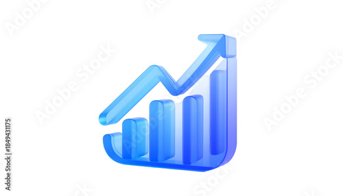 A 3D blue, glowing chart shows rising bars, with an upward pointing arrow, against black Free Download A 3D blue, glowing chart shows rising bars, with an upward pointing arrow, against black - GFXLoad