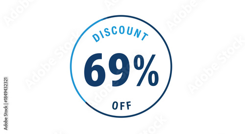 This compelling digital graphic showcases a prominent sixty-nine percent reduction, clearly indicating a significant price advantage on various