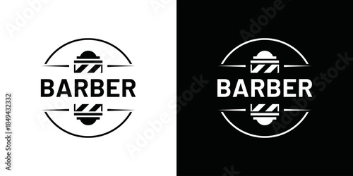 simple barber logo vector