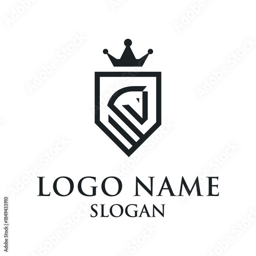 black horse head logo inside a crowned shield