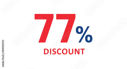 Seventy-seven percent spectacular price reduction banner for promotional campaigns and sales events offering significant savings to customers now