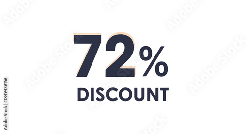 Dynamic seventy-two percent markdown banner for compelling retail offers and consumer savings opportunities