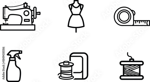 sewing tools and equipment for fashion design and tailoring