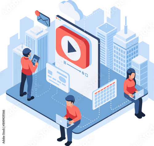 Isometric Subscription Service Model with Video Content
