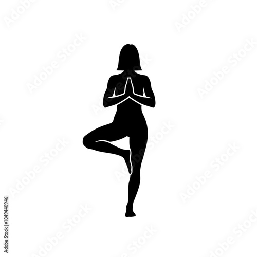 Side plank yoga pose silhouette arm lift vector illustration