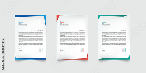 Business letterhead design template. Creative modern letter head design template for your project. letterhead, letter head, Business letterhead design.