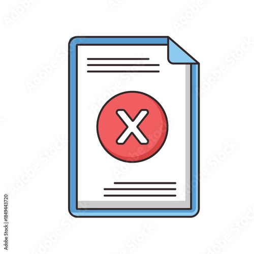 Approved medical or business document on clipboard vector illustration