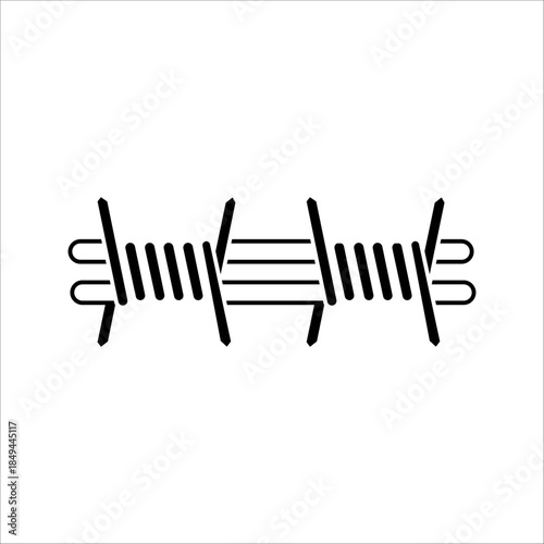 barbed wire icon vector isolated on background