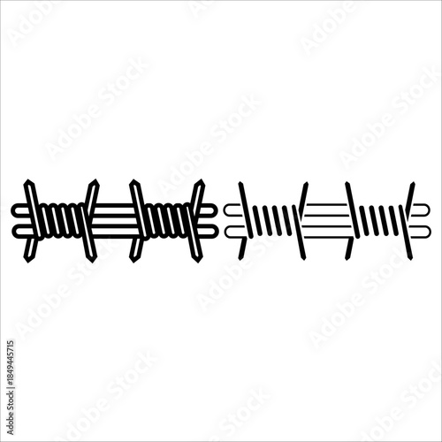 barbed wire icon vector isolated on background