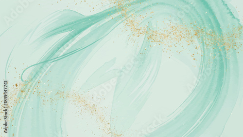 Soft ethereal background texture with swirling patterns and golden accents in a serene environment from a frontal viewpoint