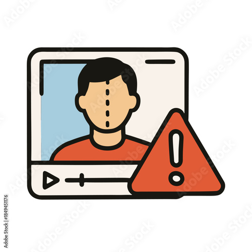 Icon for deepfake media misinformation