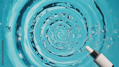 mockup of blank label dropper bottle floating illustration.ai 