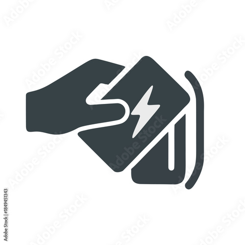 Icon "Impulse Buy": A hand swiping a credit card with a lightning bolt symbol.