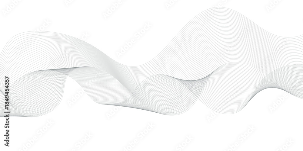 Fototapeta premium Abstract wave element for design. Digital frequency track equalizer. Curved wavy line, smooth stripe.