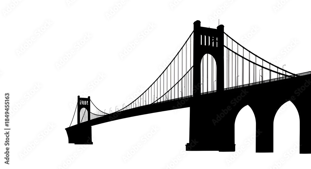 Fototapeta premium Iconic bridge silhouette