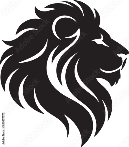 Wallpaper Mural Illustration of lion with black and  Torontodigital.ca