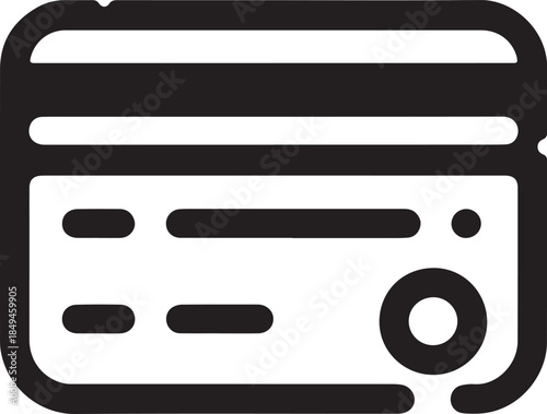 Black and white glossy vector button icon set for web navigation and interface design