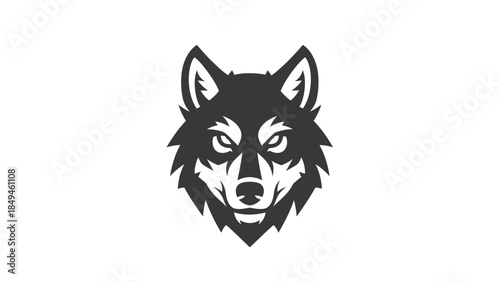 Powerful and Fierce Wolf Head Icon Symbolizing Strength and Wildness
