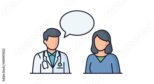 Doctor and patient discussing health in modern consultation