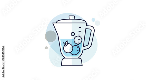 Modern blender with fresh fruit for healthy smoothie preparation