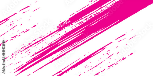 Pink and white sporty line abstract motif car sticker with grunge brush pattern, motorsport design, Modern, Eps 10.