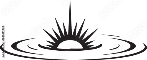 A scene where the sun is half out in the morning.