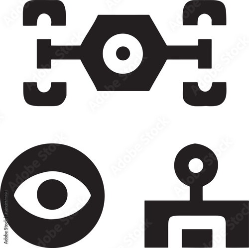 Drone surveillance system with camera and eye