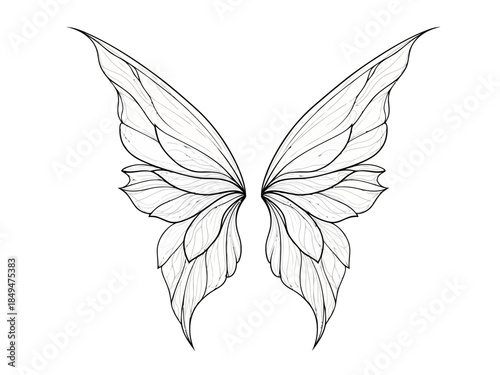 Beautiful butterfly wings with intricate patterns and delicate veins