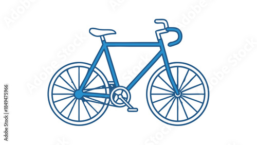 vintage bicycle on white background