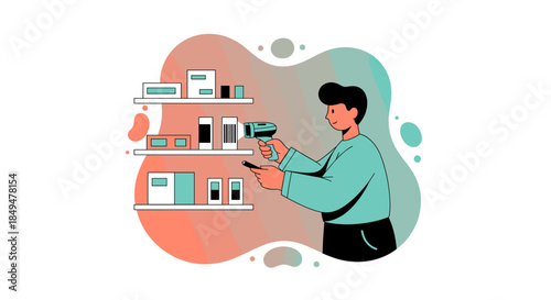 Woman Shopping Online from Home on Device.