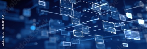 A tech focused blueprint mapping software modules governed by permission and policy to maintain secure access and login for information