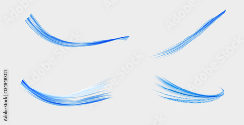 Air, wind effect isolated on transparent background. Airflow overlay fresh air for cleaning, cooling or changing the air. Wind Wave Effect.